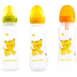 Бутылочка для кормления Baby Team Бутылочка с латексной соской в ассортименте 250 мл