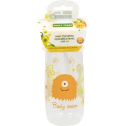 Поїльник з трубочкою Baby Team Поїльник з силіконовою трубочкою 450 мл 5015