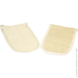 Balmy Naturel Спонж для очищения лица двухсторонняя из махры и люфы 11011