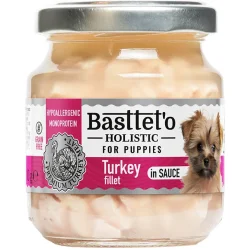 Консерви Basttet`O Корм вологий для собак Holistic шматочки філе індички в соусі 130 г