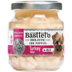 Консерви Basttet`O Корм вологий для собак Holistic шматочки філе індички в желе 130 г