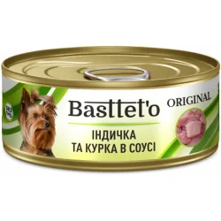 Консервы Basttet`O Консерва для собак для всех пород Original индейка и курица (в соусе) 85 г