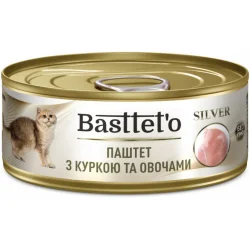 Паштет консервований для котів Silver з куркою та овочами 85 г