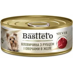 Консервы Basttet`O Консерва для собак для всех пород Silver говядина с рубцом и овощами (в желе) 85 г