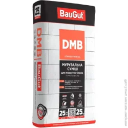 Baugut Клей для блоків "DMB" для Газо та Піноблоків, 25 кг