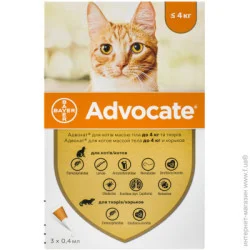 Bayer Капли для котов Advocate 1х0,4 мл до 4 кг 91031
