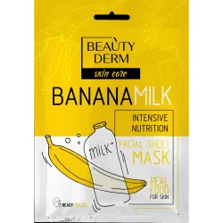 Beauty Derm Маска тканинна для обличчя Банан Молоко 25 мл