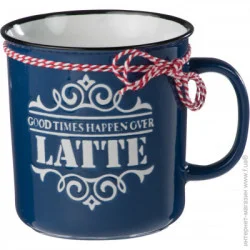 Кружка Bella Vita Чашка Latte 690 мл синяя - керамика