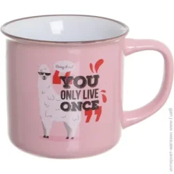 Чашка Bella Vita Чашка Llama Pink 290 мл - керамика