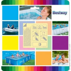 Bestway Набор заплаток для ремонта надувных изделий 10 шт. 6,5х6,5 см (62091)
