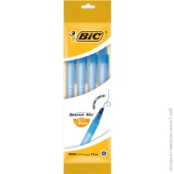 Ручка BIC Набор ручек шариковых Round Stic 4 шт. синие