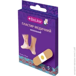 Biolikar Пластырь медицинский мозольный 20x70 мм стерильные 5 шт.