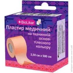 Biolikar Пластырь на тканевой основе телесного цвета в катушке 2,50 х 500 см 1 шт.