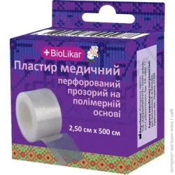 Biolikar Пластырь медицинский на перфорированной полимерной основе 2,5 х 500 см стерильные