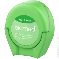 Зубна нитка Нитка зубна BIOMED смак М'ЯТІ та ЮЗУ, 50мг. (7640168937249)