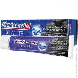 Blend-A-Med зуб. паста 3D White Відбіл. і глибока чистка з Деревним вугіллям 100мл (8001841142937)