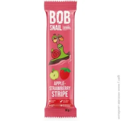 Конфеты Bob Snail Конфета натуральная страйпс яблоко-клубника 14 г