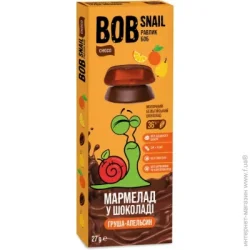 Конфеты Bob Snail Мармелад груша-апельсин-бельгийский молочный шоколад 27 г