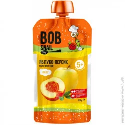 Пюре фруктовое Bob Snail с 5 месяцев Яблоко-персик 250 г (4820219345169)