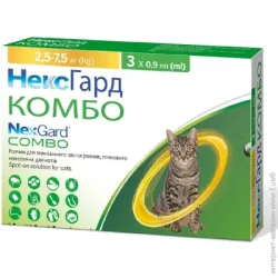 Краплі Boehringer Ingelheim Капли КОМБО Спот-он для котів 2,5- 7,5 кг