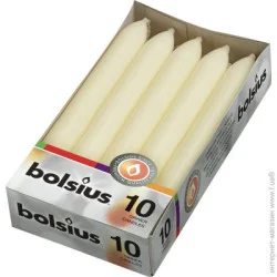 Bolsius Набор свечей 10 шт. кремовый 17х2 см