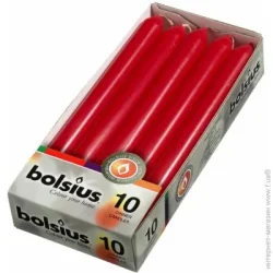 Набор свечей Bolsius Набор столовых свечей 230/20 10 шт. бордо