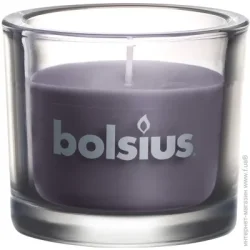 Bolsius Свеча в стакане 80/92 Темно-серая