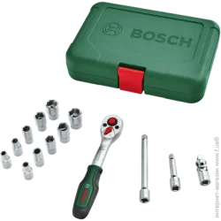 Тріскачка Bosch Набір торцевих головок 1/4" 14 шт. (1600A02BY0)