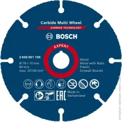 Відрізний диск Bosch Коло відрізне Carbide 76 10 мм 2608901196