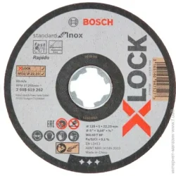 Отрезной диск Bosch Круг отрезной X-Lock Standard for Inox 10 шт 125 x 1,0 x 22,23 мм 2608619267