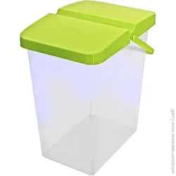 Відро універсальне Branq Відро з кришкою для зберігання порошку/корми для тварин салатова 10 л