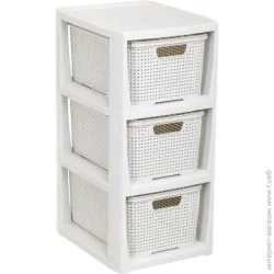 Комод Branq Rattan 510x296x241мм, білий (1725-1)