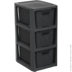 Комод Branq Rattan 510x296x241мм, антрацит (1725)