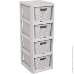 Комод Branq Rattan 642x240x295мм, білий