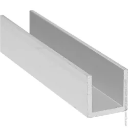 Braz Line Швелер алюмінієвий 10x8x1, 5 мм гладкий анодоване срібло