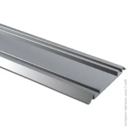Braz Line Профиль мебельный алюминиевый 61х7 анод серебро 1,95 м гладкий анодированое серебро