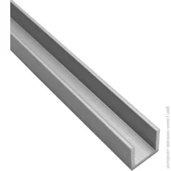 Braz Line Швелер алюмінієвий 8x8x1 мм гладкий анодоване срібло
