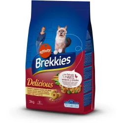 Корм BREKKIES "Delice Meat" для дорослих котів 3 кг