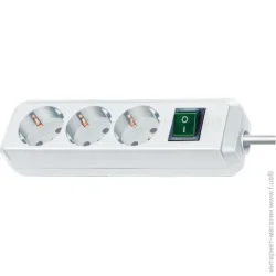 Удлинитель Brennenstuhl Удлинитель Eco-Line с заземлением 3 гн. белый 3 м 1152320400