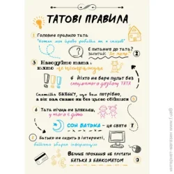 Brickprint Постер Правила папы (укр.) белый