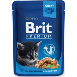 Корм для котів Brit Консерва Брит преміум, для кошенят з куркою 100 г, 100274