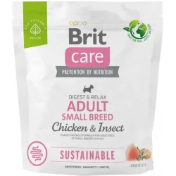 Сухий корм Brit Корм для собак малих порід Brit Care Dog Sustainable Adult Small Breed з куркою та комахами 1 кг (8595602558674) (172172)