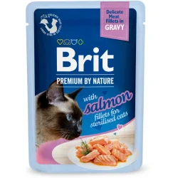 Корм вологий Delicate Fillets in Gravy Salmon For Sterilised д/стерилізованих котів філе в соусі лосось 85 г (8595602570607)