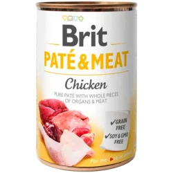 Консерви Brit Консерва Pate & Meat з куркою, 400г, для собак