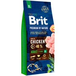 Сухой корм Brit Корм Едалт XL для взрослых собак гигантских пород, с курицей, 15 кг