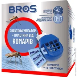 Отпугиватель Bros Фумигатор от комаров +  10 пластин