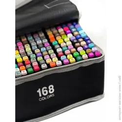 Маркер Brushme Набір двосторонніх скетч маркерів 168 шт. різнокольоровий MPTT168