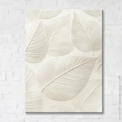 Brushme Картина на холсте Листья 1 с белой рамкой 100x75 см FNK0122020_RN53-17