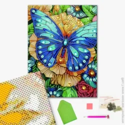 Brushme Алмазная мозаика Желтая бабочка 25х25 см