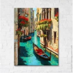 Картина Brushme Постер Мечты на гондоле 50x65 см FNK5000101